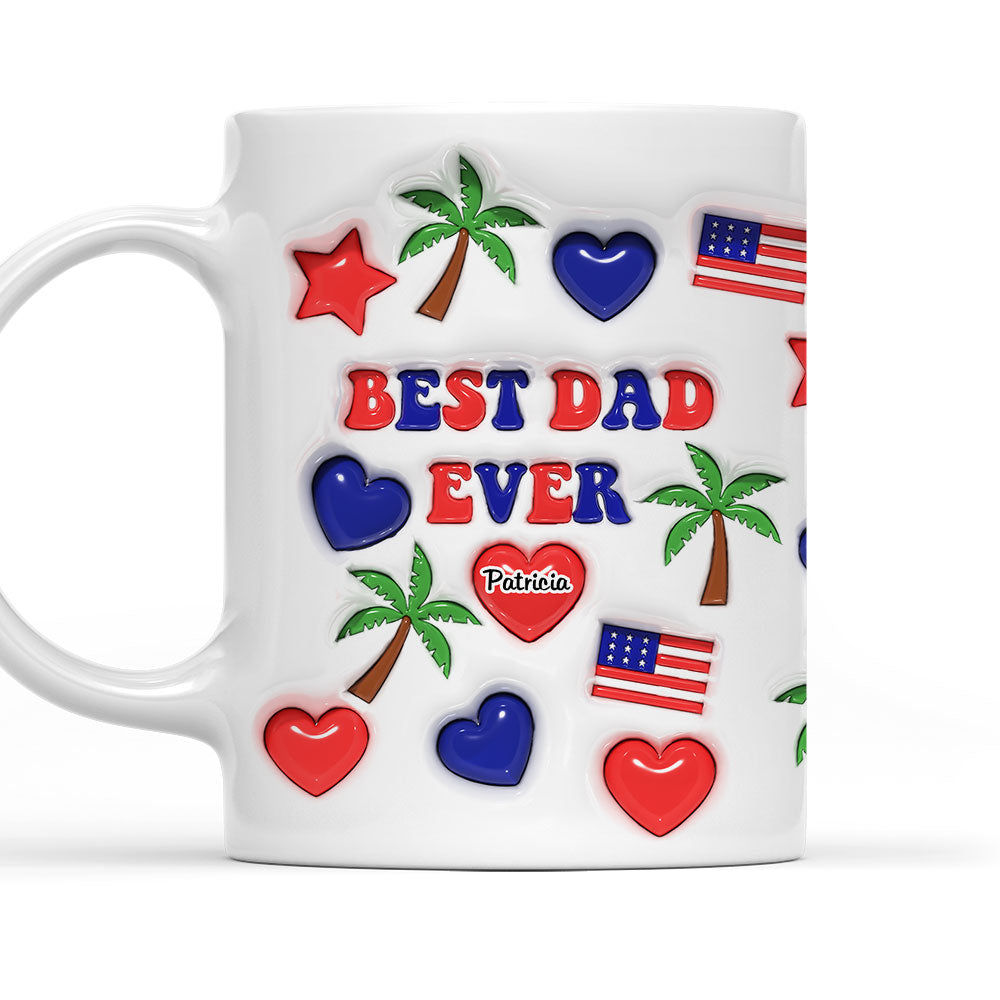 Best Dad Ever - Personalized Custom 3D Inflated Effect Mug – Wrappiness ...