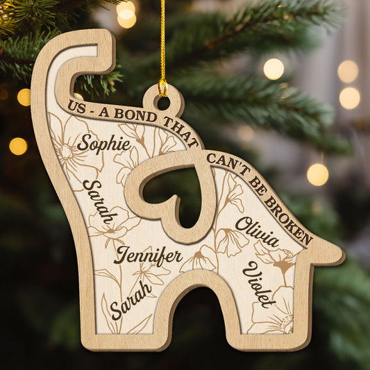 Unshaken Bond - Personalized Custom Wood Ornament