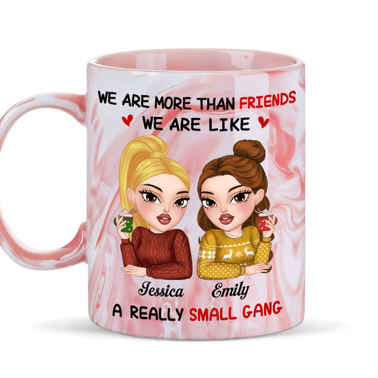 We Make Trouble Look Good - Personalized Custom Pink Marble Mug