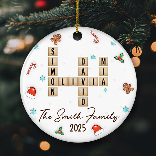 The Best Crossword We Ever Made - Personalized Custom 3D Inflated Effect Ceramic Ornament