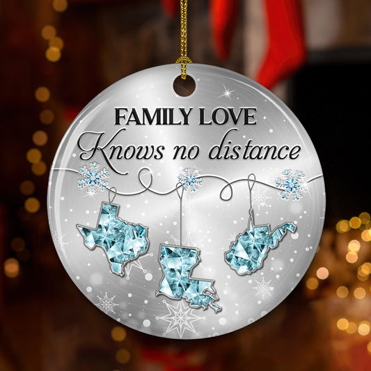 Family Love Crystal - Personalized Custom Ceramic Ornament