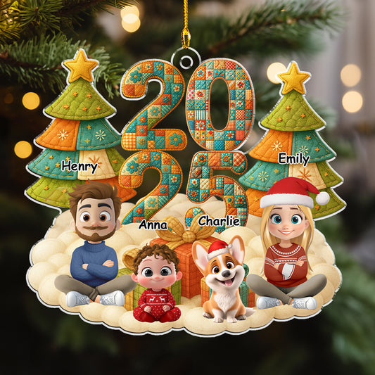 A Patchwork Family - Personalized Custom Acrylic Ornament