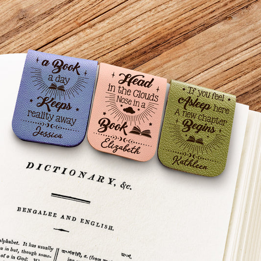 Book Lover - Personalized Custom Leather Bookmark