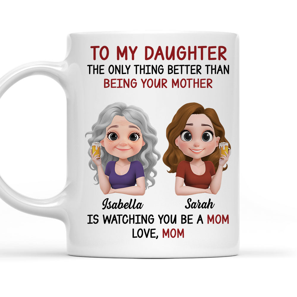Life Is Sweeter With A Daughter - Family Personalized Custom Bottle Lamp - Gift For Mom, Daughter main image 1
