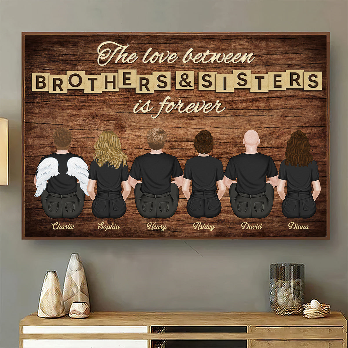 Brothers & Sisters Forever - Personalized Custom Poster – Wrappiness Gifts