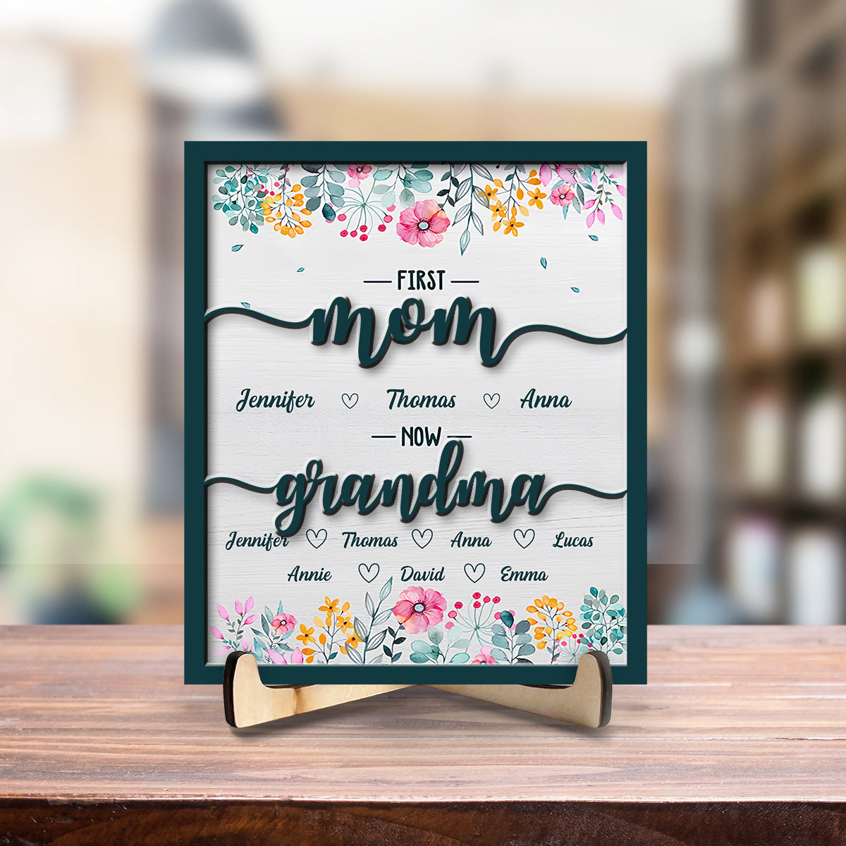 First Mom Now Great Grandma - Personalized Wooden Plaque – Wrappiness Gifts