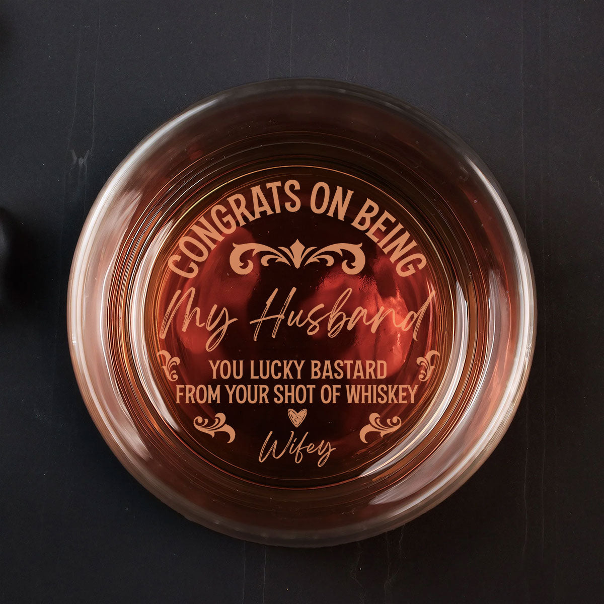 Congrats On Being My Husband - Family Personalized Custom Whiskey Glas ...