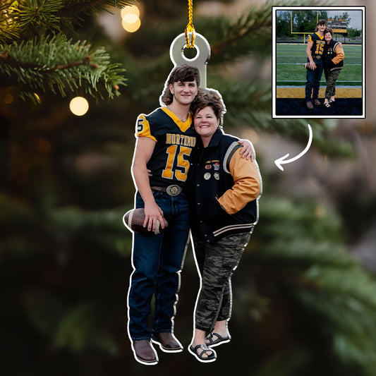 Football Custom Photo - Personalized Custom Acrylic Ornament