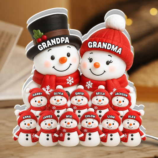 Our Family Snow - Personalized Light Box