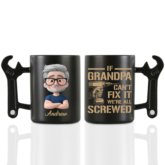 If Dad Can't Fix It – Personalized Custom Wrench Handle Mug