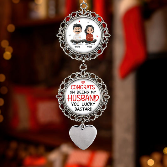 Congrats On Being My Husband - Personalized Custom Charming Ornament