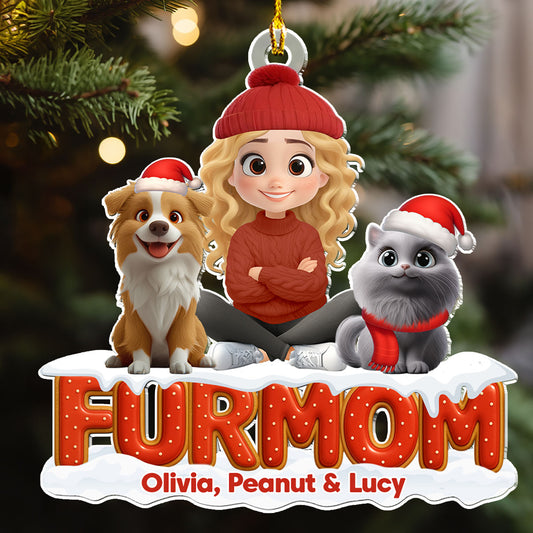 Our Unbroken Bond Fur Ver - Personalized Custom 3D Effect Acrylic Ornament