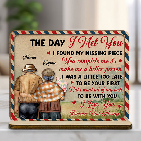 The Day - Personalized Custom 2-Layer Wood Plaque With Flat Base