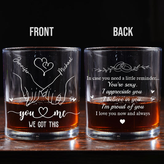 I Love You Now And Always - Personalized Custom Whiskey Glass