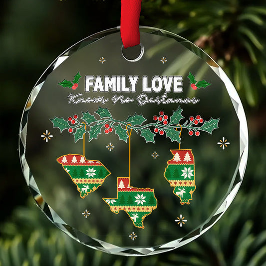 No Distance Known - Personalized Custom 3D Inflated Effect Glass Ornament