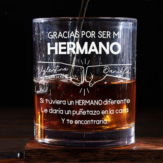 Thanks For Being My Brother 2 - Personalized Custom Whiskey Glass