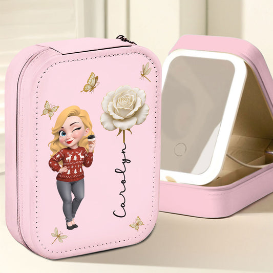 Bloom Within - Personalized Custom Jewelry Box With LED Mirror