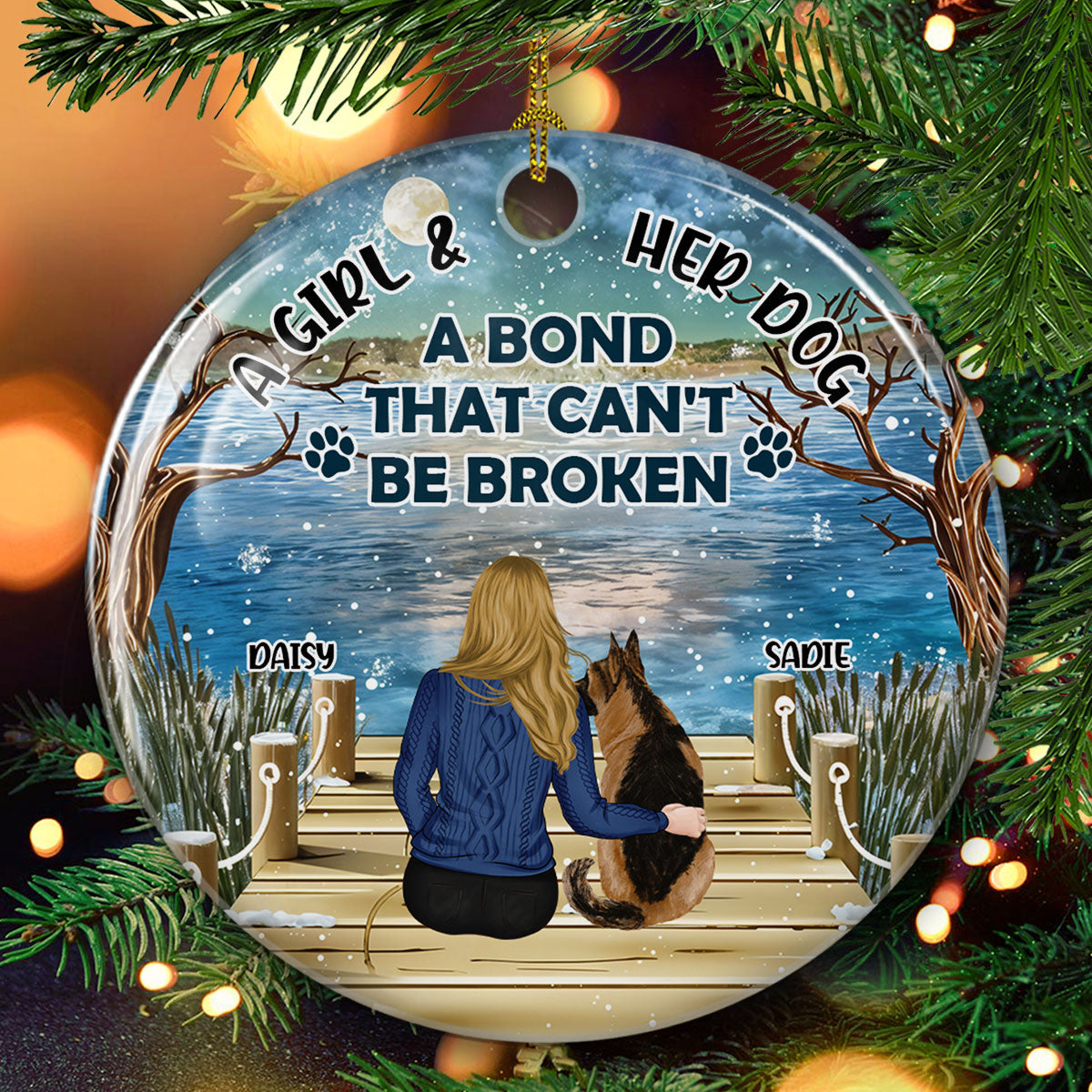 The Unbreakable Bond Between A Girl And Her Dog - Personalized Custom ...