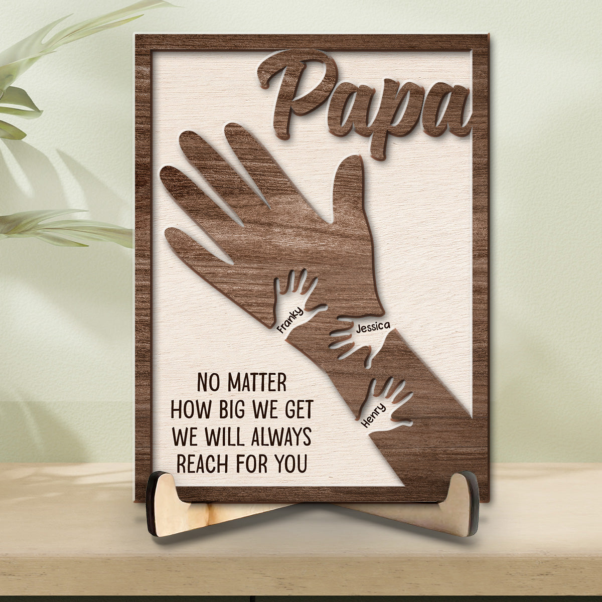 We Hold Our Hands Together And Forever - Personalized Wooden Plaque ...