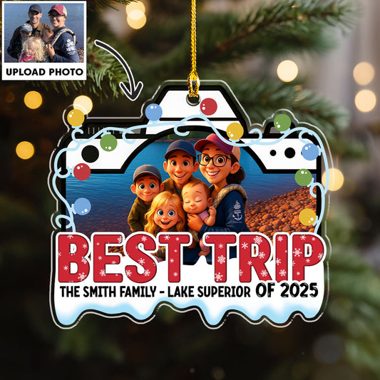 Best Family Trip Ever - Personalized Custom Acrylic Ornament
