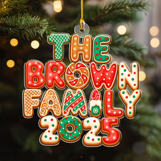 Family Letter - Personalized Custom Acrylic Ornament