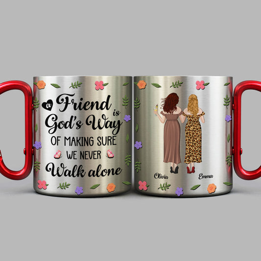 A Friend Is Gods Way - Personalized Custom Carabiner Mug
