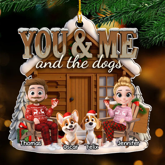 You Me And Our Pup - Personalized Custom Acrylic Ornament