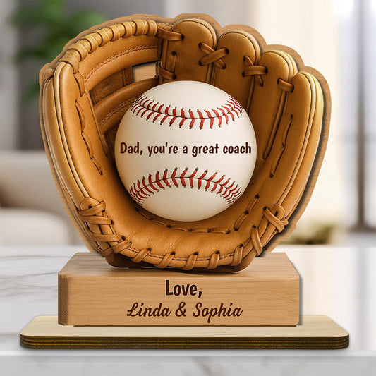 The Best Coach - Personalized Custom 2-Layer Wood Plaque With Flat Base