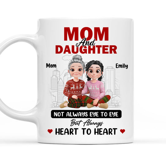 Love Flows Mother To Daughter - Personalized Custom Coffee Mug