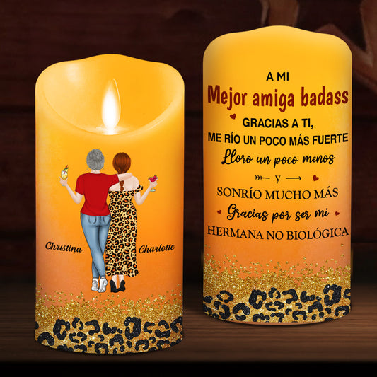 Gracias A Ti Me Río Un Poco Más Fuerte - Vela LED Personalizada