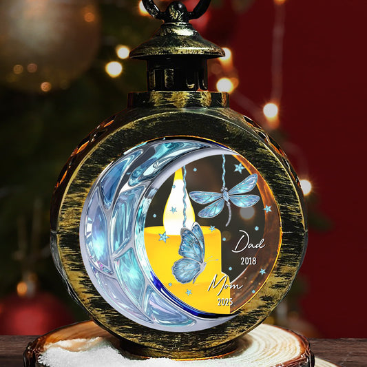 Miss You Mom And Dad - Personalized Custom Christmas Lantern