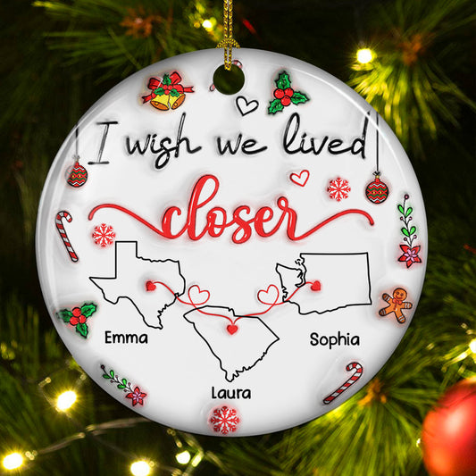 Besties Are Always Close At Heart More Friends Version - Personalized Custom 3D Inflated Effect Ceramic Ornament