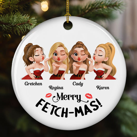 Merry Fetchmas - Personalized Custom Ceramic Ornament