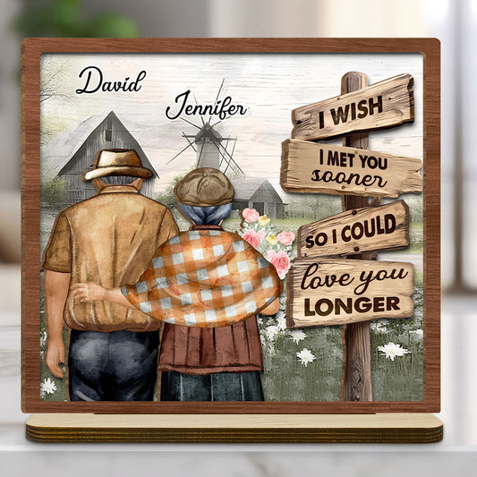 I Wish - Personalized Custom 2-Layer Wood Plaque With Flat Base