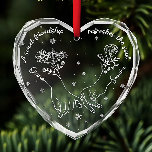 Friends Are Like Stars - Personalized Custom Glass Ornament