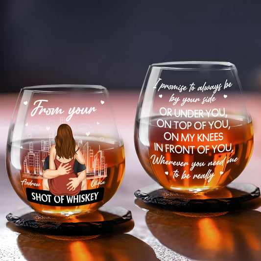 Promise To Always Be By Your Side - Personalized Wine Glass