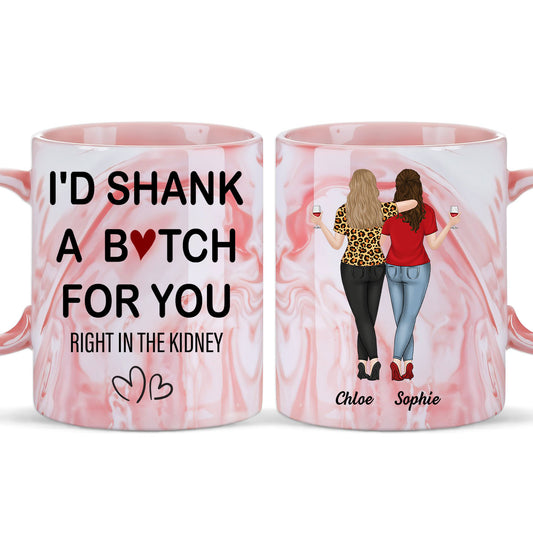 My Besties - Personalized Custom Pink Marble Mug