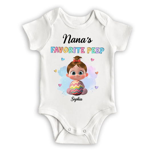 Grandma Favorite Peep - Personalized Baby Onesie
