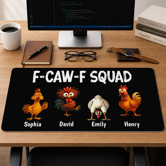 United By Coffee And Chaos - Personalized Custom Desk Mat