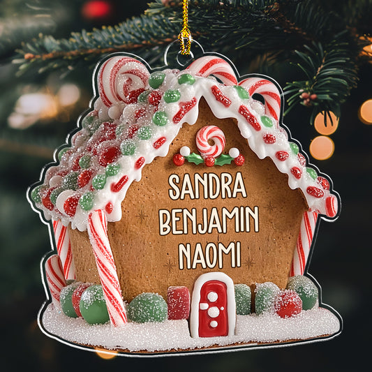 Gingerbread House - Personalized Custom Acrylic Ornament