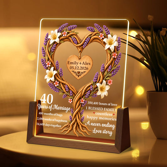 Our Love In Numbers - Personalized Night Light