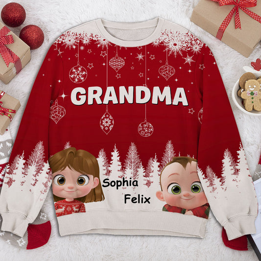 Merry Moments Grandma - Personalized Custom All-Over-Print Sweatshirt