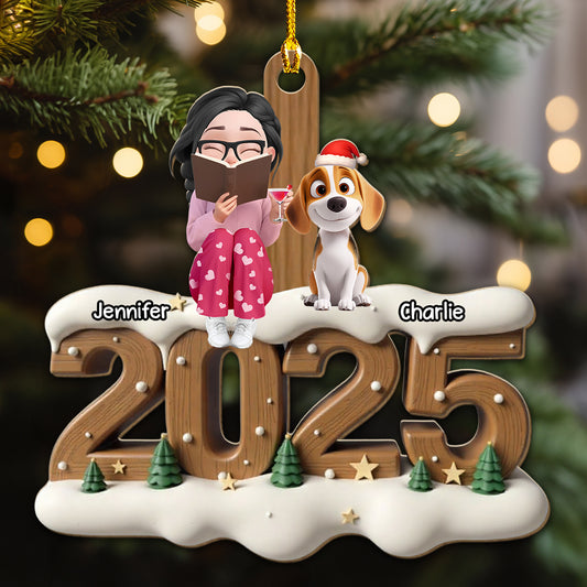 Reading Buddy Now Onwards - Personalized Custom 3D Effect Wood Ornament