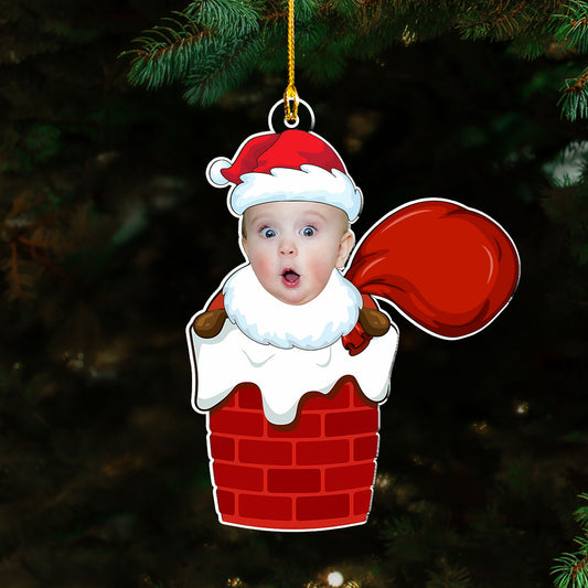 Santa Baby Custom Photo - Personalized Custom Acrylic Ornament