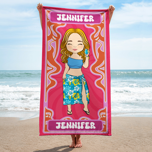 Beach Girl - Personalized Custom Beach Towel