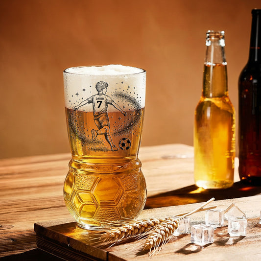 Life Is Better With Soccer - Personalized Custom Football Beer Glass