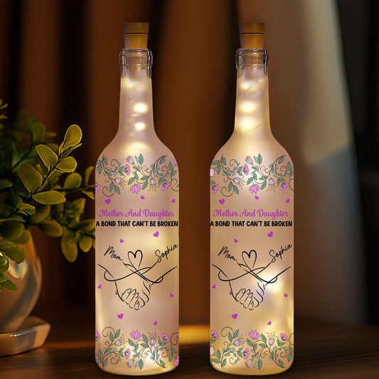 Mother And Daughter Relationship - Personalized Custom Bottle Lamp