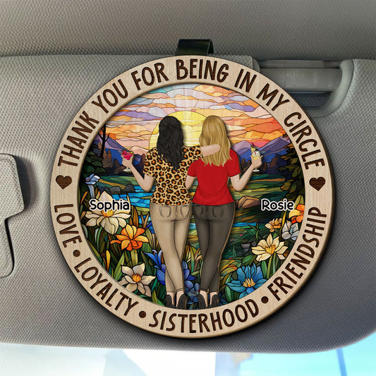 Thank You For Being In My Circle - Personalized Car Visor Clip