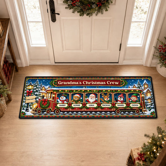Christmas Crew Train - Personalized Runner Rug