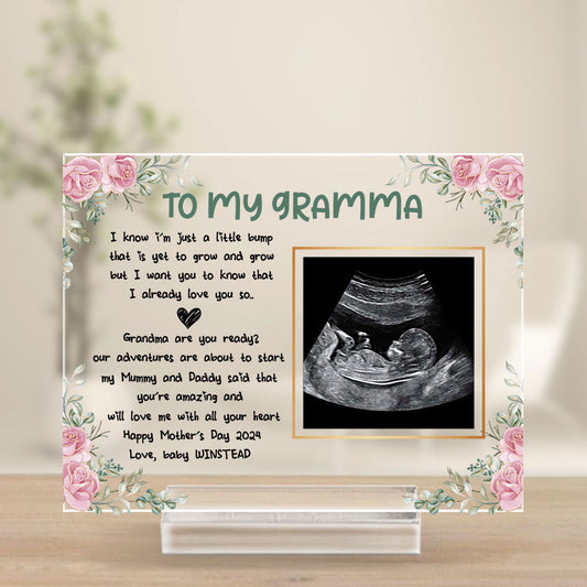 I Know I Am Just A Little Bump - Personalized Custom Acrylic Plaque With Base